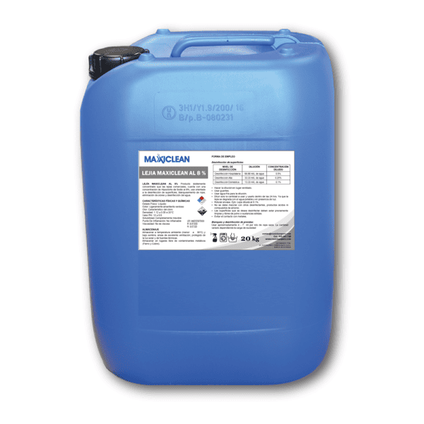 Lejía Maxiclean al 8% x 20 Kg