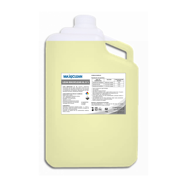 Lejía Maxiclean al 8% x 4Kg