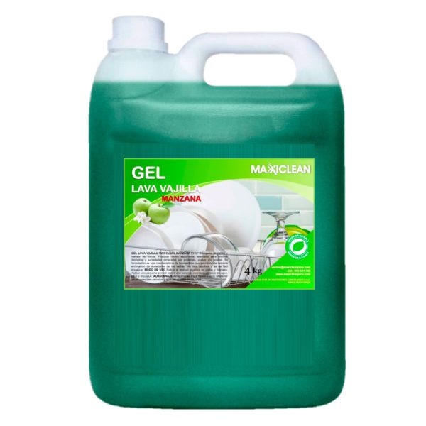 Gel Lava Vajilla Maxiclean X 4 Kg - Manzana